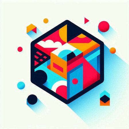 Abstract colorful background with geometric shapes. Vector illustration. Eps 10.のイラスト素材
