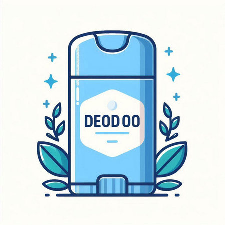 Vector illustration of a bottle of deodorant in trendy linear style.のイラスト素材