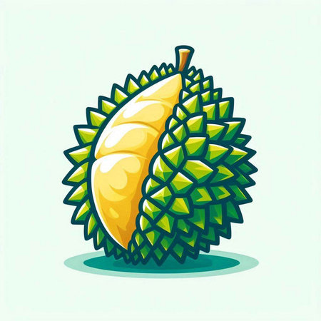 durian fruit icon isolated on white background. vector illustration.のイラスト素材