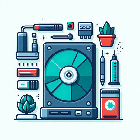 Electronics repair concept. Vector illustration in thin line style design.のイラスト素材