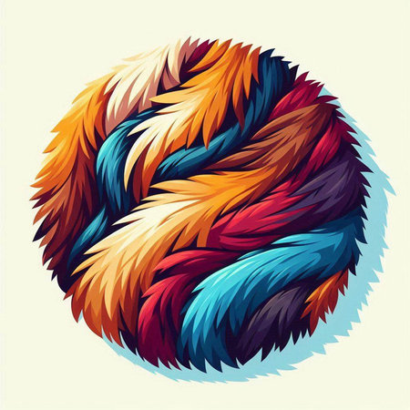 Vector illustration of a colorful abstract background in the form of a ballのイラスト素材