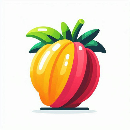 Fruit in a pot on a white background. Vector illustration.のイラスト素材