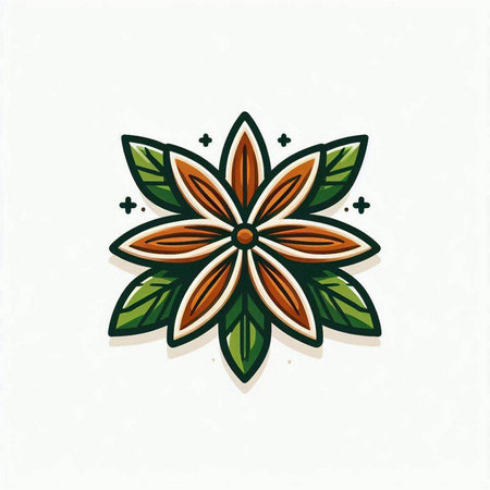 Elegant flower icon. Floral design element. Vector illustration.のイラスト素材