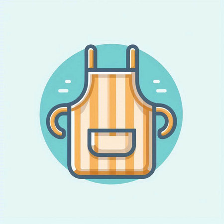 Kitchen apron icon. Kitchen apron icon. Vector illustrationのイラスト素材