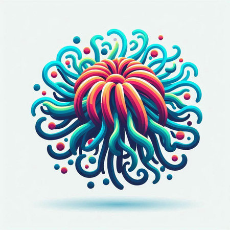 Colorful abstract sphere on white background. Vector illustration. Eps 10.のイラスト素材