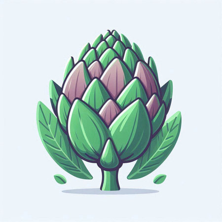 Artichoke isolated on white background. Hand drawn vector illustration.のイラスト素材