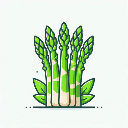 Asparagus icon. Editable line stroke. Vector illustration.のイラスト素材