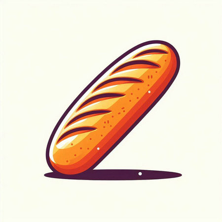 Illustration of a loaf of bread on a white background - vectorのイラスト素材