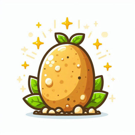 Mango fruit icon. Cartoon illustration of mango vector icon for web designのイラスト素材