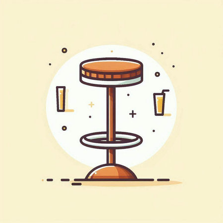 Bar counter icon. Flat illustration of bar counter vector icon for web designのイラスト素材