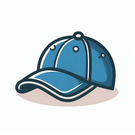 Baseball cap icon. Isolated vector illustration on white background.のイラスト素材