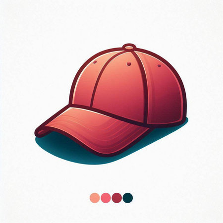 Baseball cap icon on white background. Vector illustration. Eps 10.のイラスト素材