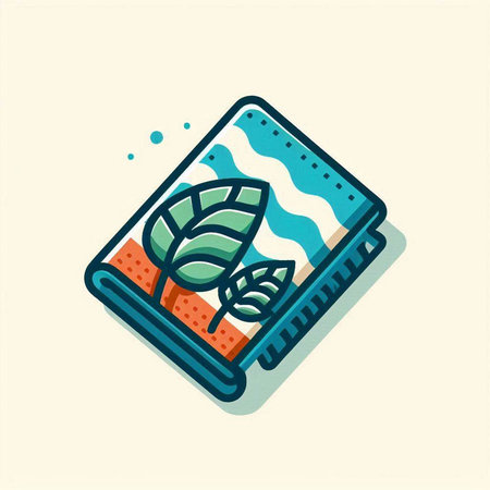 Sketch icon of a book with a leaf. Vector illustrationのイラスト素材