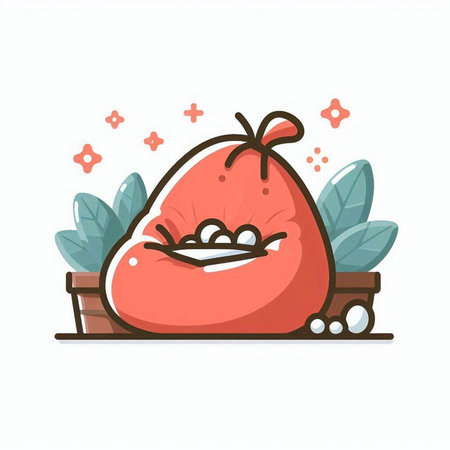 Cartoon bag of money. Vector illustration in a flat style.のイラスト素材