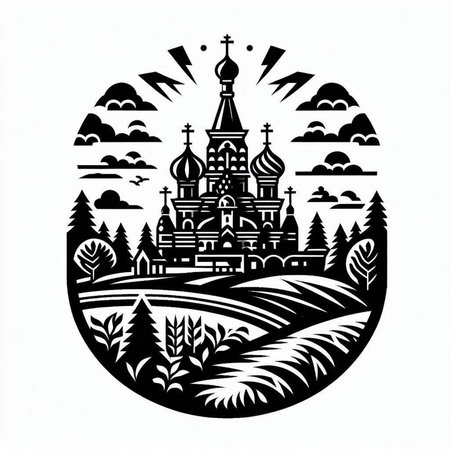 Church of the Intercession of the Holy Virgin on the Nerl River, Russiaのイラスト素材