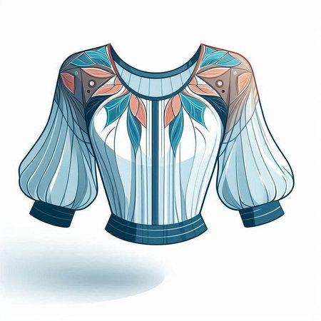 Illustration of a female blouse isolated on a white background.のイラスト素材