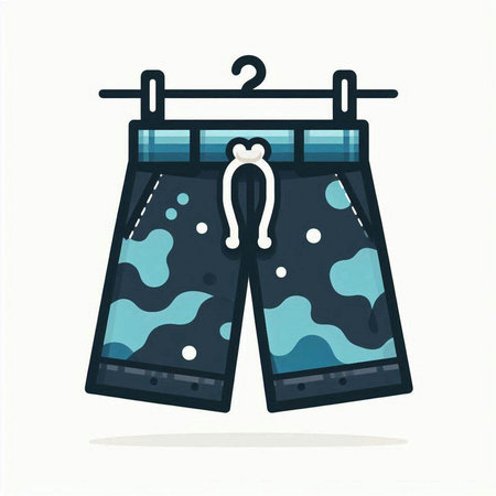 Swimming trunks isolated on a white background. Vector illustration.のイラスト素材