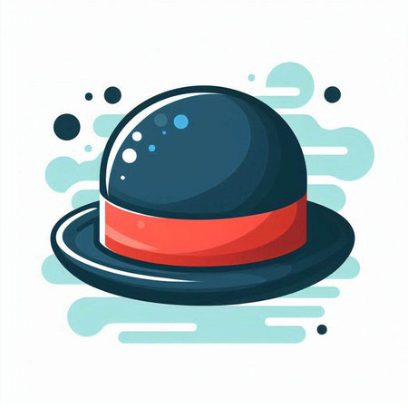 Illustration of a hat on a white background. Vector illustration.のイラスト素材