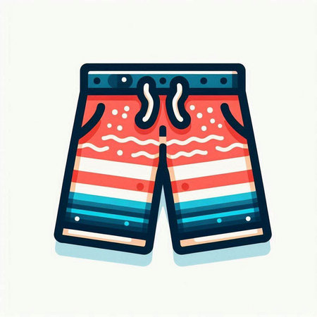 Swimming trunks icon isolated on white background. Vector illustration.のイラスト素材