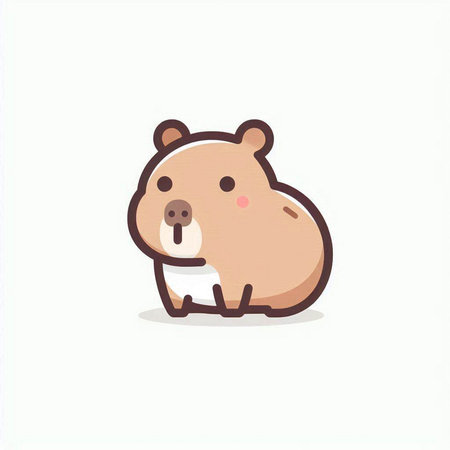 Cute hamster vector illustration. Cute cartoon hamster.のイラスト素材