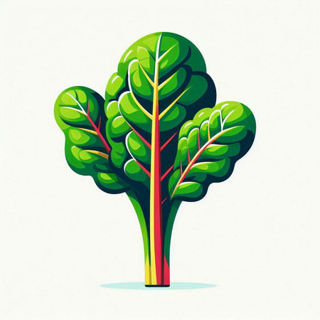 Illustration of a green leafy tree isolated on a white backgroundのイラスト素材