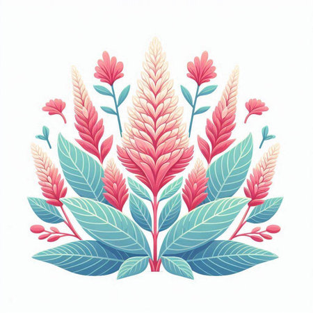 Flower vector illustration on white background. Floral design element.のイラスト素材