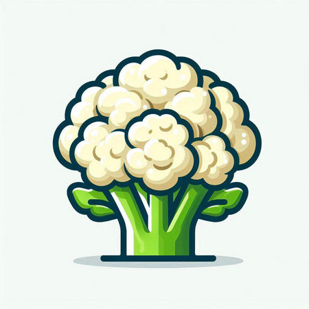 Cauliflower icon. Cartoon illustration of cauliflower icon for web designのイラスト素材