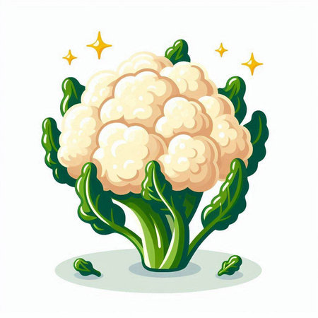 Cauliflower isolated on white background. Cauliflower vector illustration. Cauliflower icon. Cauliflower icon. Cauliflower icon. Cauliflower icon. Cauliflower icon. Cauliflower icon. Cauliflower iconのイラスト素材