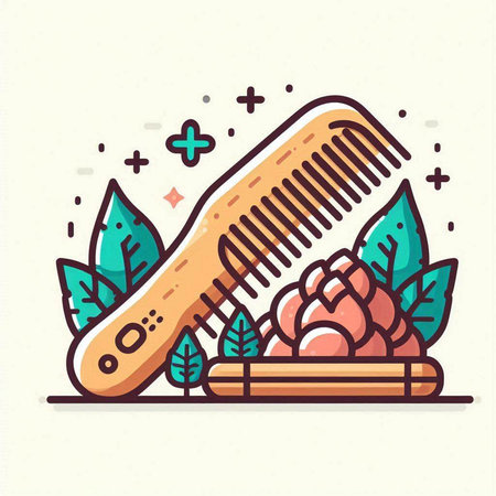 Hair care and hair salon icon. Flat style vector illustration.のイラスト素材