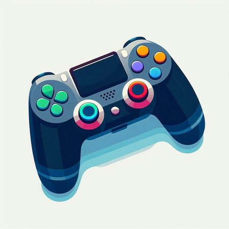 Gamepad isolated on white background. Vector illustration. Eps 10.のイラスト素材