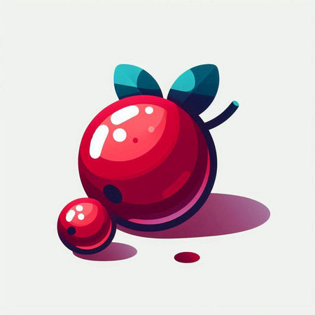 Cranberry vector illustration. Cranberry icon. Berries icon.のイラスト素材