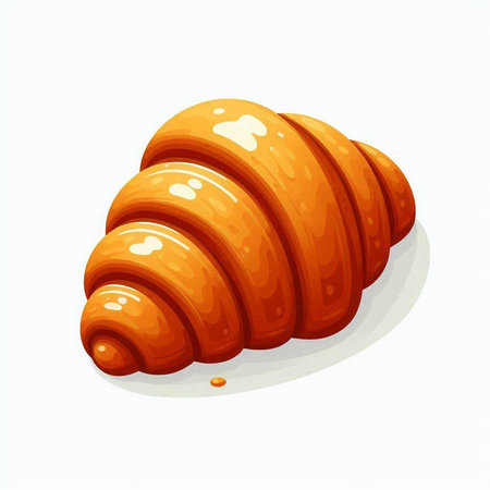Croissant isolated on white background. Vector illustration. Eps 10のイラスト素材