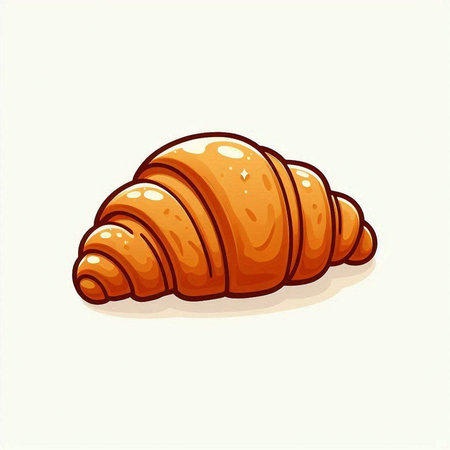 Croissant. Vector illustration of a fresh croissant.のイラスト素材