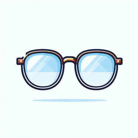 Illustration of eyeglasses on white background. Vector illustration.のイラスト素材