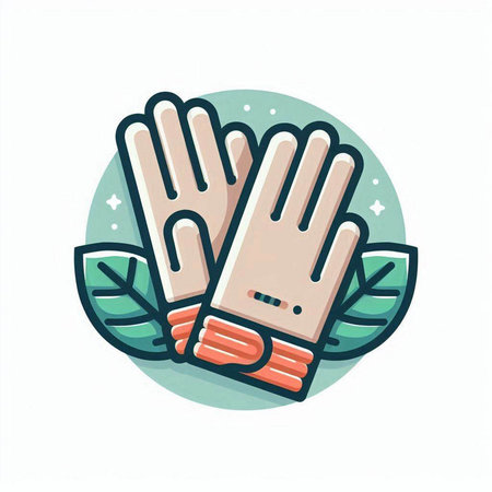 Gloves icon in flat style. Vector illustration of protective gloves.のイラスト素材