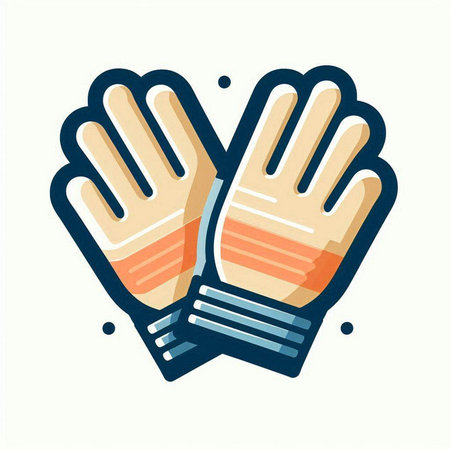 Golf gloves icon, vector illustration. Flat design style. Sport equipment.のイラスト素材
