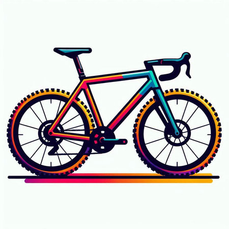 bicycle on a white background, vector illustration, eps 10のイラスト素材