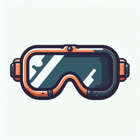 Ski goggles icon isolated on white background. Extreme sport equipment.のイラスト素材