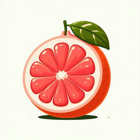 Grapefruit isolated on a white background. Vector illustration. Eps 10のイラスト素材