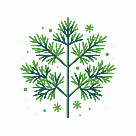 Dill icon. Vector illustration. Isolated on white background.のイラスト素材