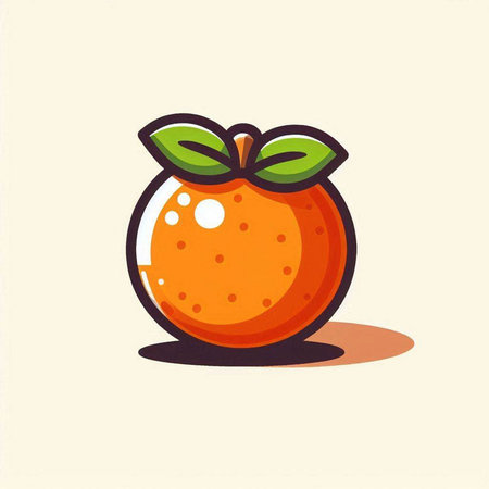 Orange fruit icon, vector illustration, flat design, vector illustration.のイラスト素材