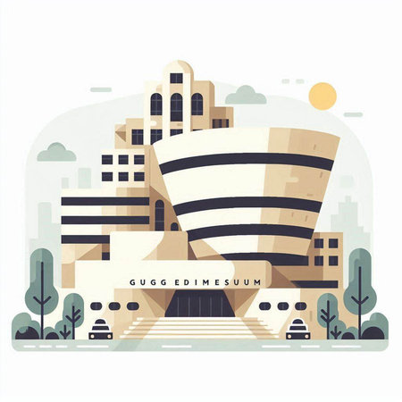 Modern city architecture. Vector illustration in flat style. Urban landscape.のイラスト素材