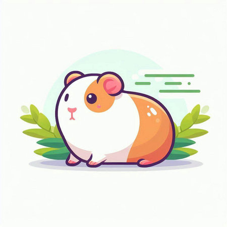 Cute hamster vector illustration. Cute hamster character.のイラスト素材