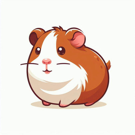 Cute hamster isolated on a white background. Vector illustration.のイラスト素材