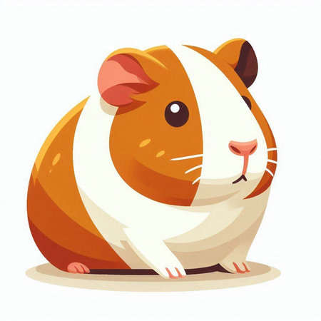 Guinea pig. Cute cartoon hamster. Vector illustration.のイラスト素材