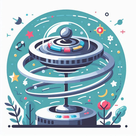 Futuristic virtual world. Futuristic user interface. Vector illustrationのイラスト素材