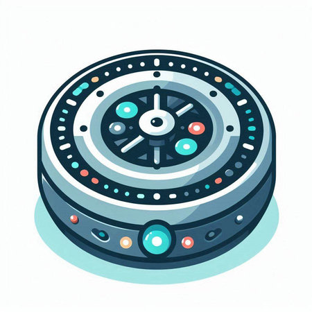 Roulette wheel. Vector illustration of a roulette wheel.のイラスト素材