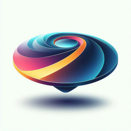 abstract colorful spiral on a white background, vector art illustration.のイラスト素材