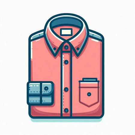 Fashion shirt icon on white background. Vector illustration in cartoon style.のイラスト素材