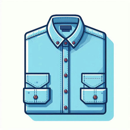 Illustration of a shirt on a white background. Vector illustration.のイラスト素材